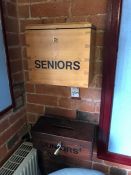 2no. Timber Wall Mounted Junior and Senior Suggest