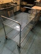 2-tier Stainless Steel Catering Trolley, 1060 x 60
