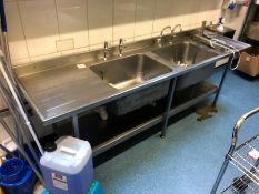 Twin Tub Stainless Steel Sink Unit 2440 x 670mm
