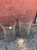 2 Large Wire Waste Bins as Lotted