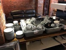 Quantity of Various Coffee Cups and Saucers as Lot