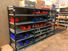 Quantity of Various Fittings, Screws, Cutting Discs etc. to 3no. Bays As Lotted, Shelving Units