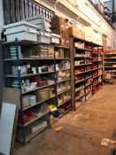Quantity of Various Gas Central Heating Parts to 8no. Bays as Lotted, Shelving Units Included