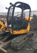 Salvage 2009 JCB 8045Z Excavator c/w quick hitch was manufactured, 4,623 hours at the time of