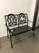 Metal Avon 2-Seat Bench, 1060 x 500mm. Lot to be collected from Carmarthen, SA31 3SA on Tuesday 14