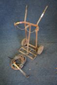 Oxygen/Acetylene Cylinder Trolley with Pipes and Torch. (Lot Located in The Auction Centre,