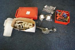 Assortment of Hand Tools, Sundstrom Filters and Safety Glasses as Lotted. (Lot Located in The