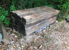 24no. Timber Railway Sleepers, Lot Located Away From Site, Viewing & Collection By Appointment Only.