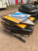 14no. Various Road Signs. There is no VAT on the hammer price of this Lot