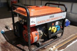 3000 Gasoline Generator Complete with Honda GX200 6.5HP Engine, Untested. There is no VAT on the