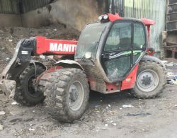 Unreserved Online Auction - Salvage Fire Damaged 2016 Manitou MLT741T Telehandler