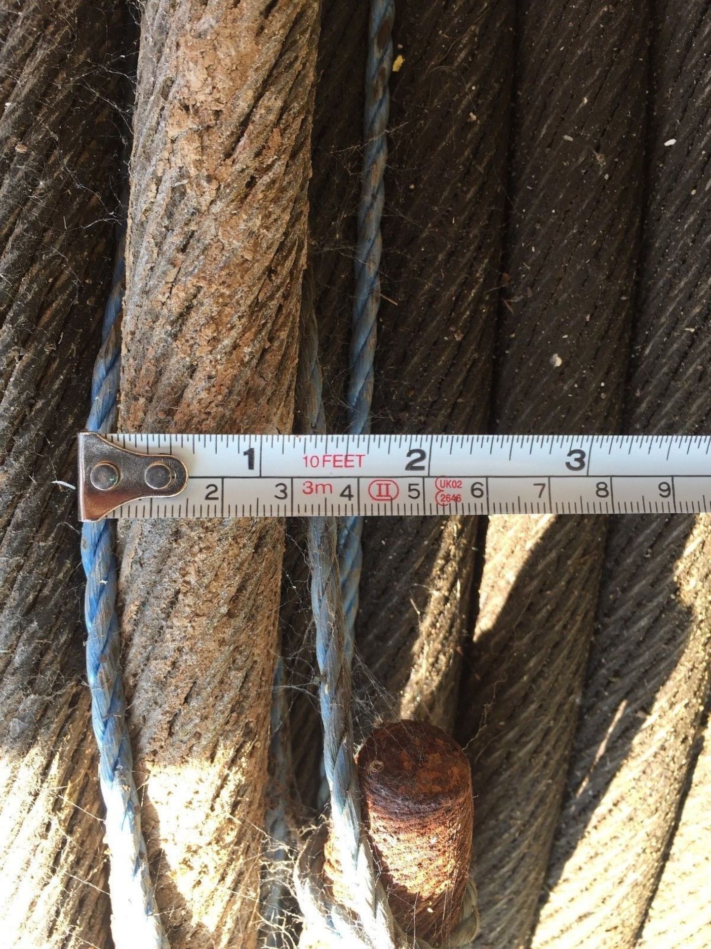 Heavy Duty Steel Cable - Length unknown - Diameter of wooden Reel - 4ft 1"