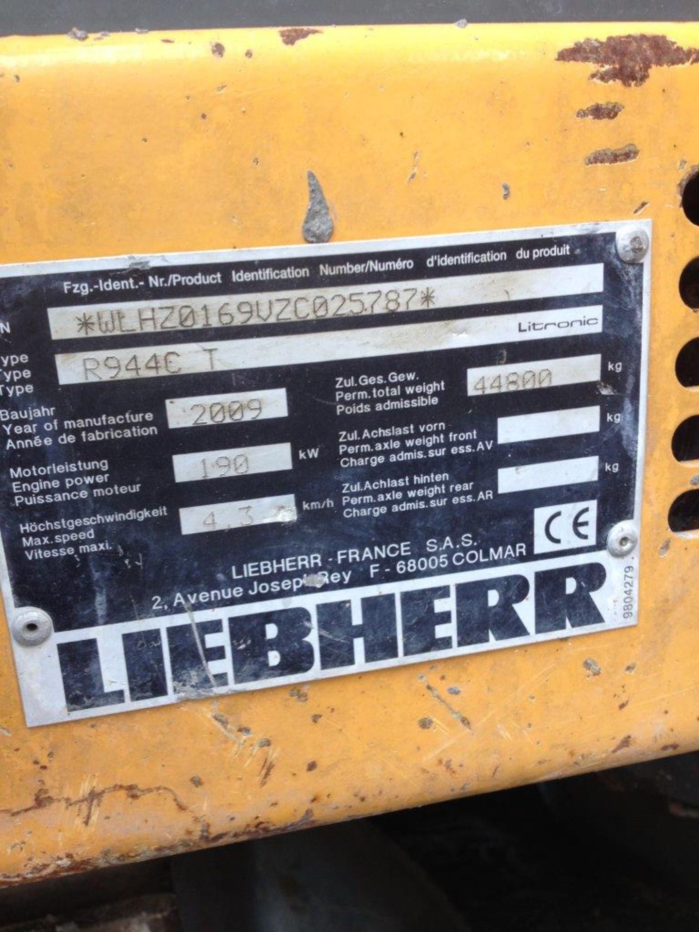 LIEBHERR R944ct - 44800KG, Tracked 360 Hydraulic Excavator Tunnelling Machine - Image 12 of 30