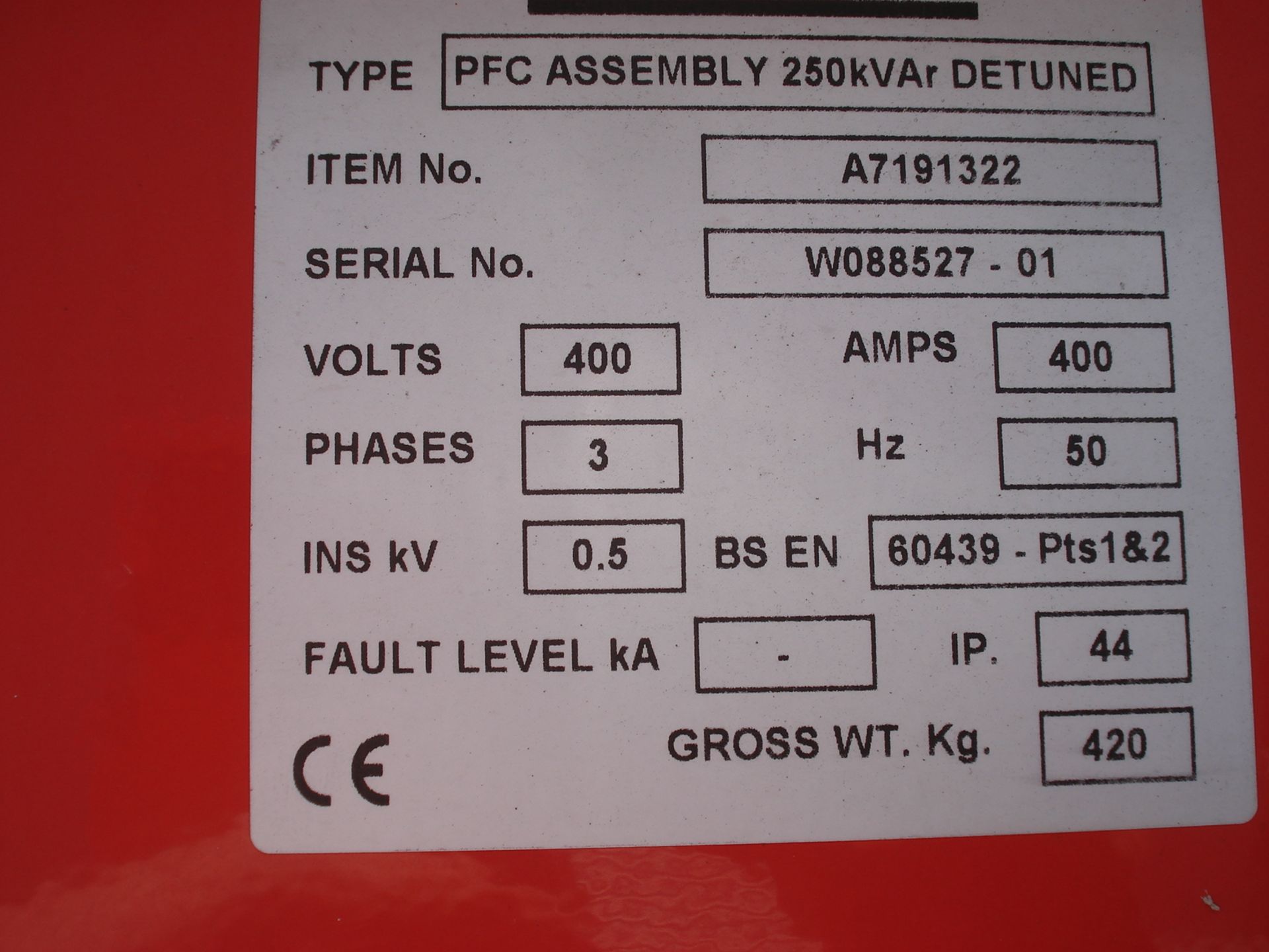 Blakley PFC Assembly 250kVAr - Detuned - Power Factor Correction - Image 2 of 5