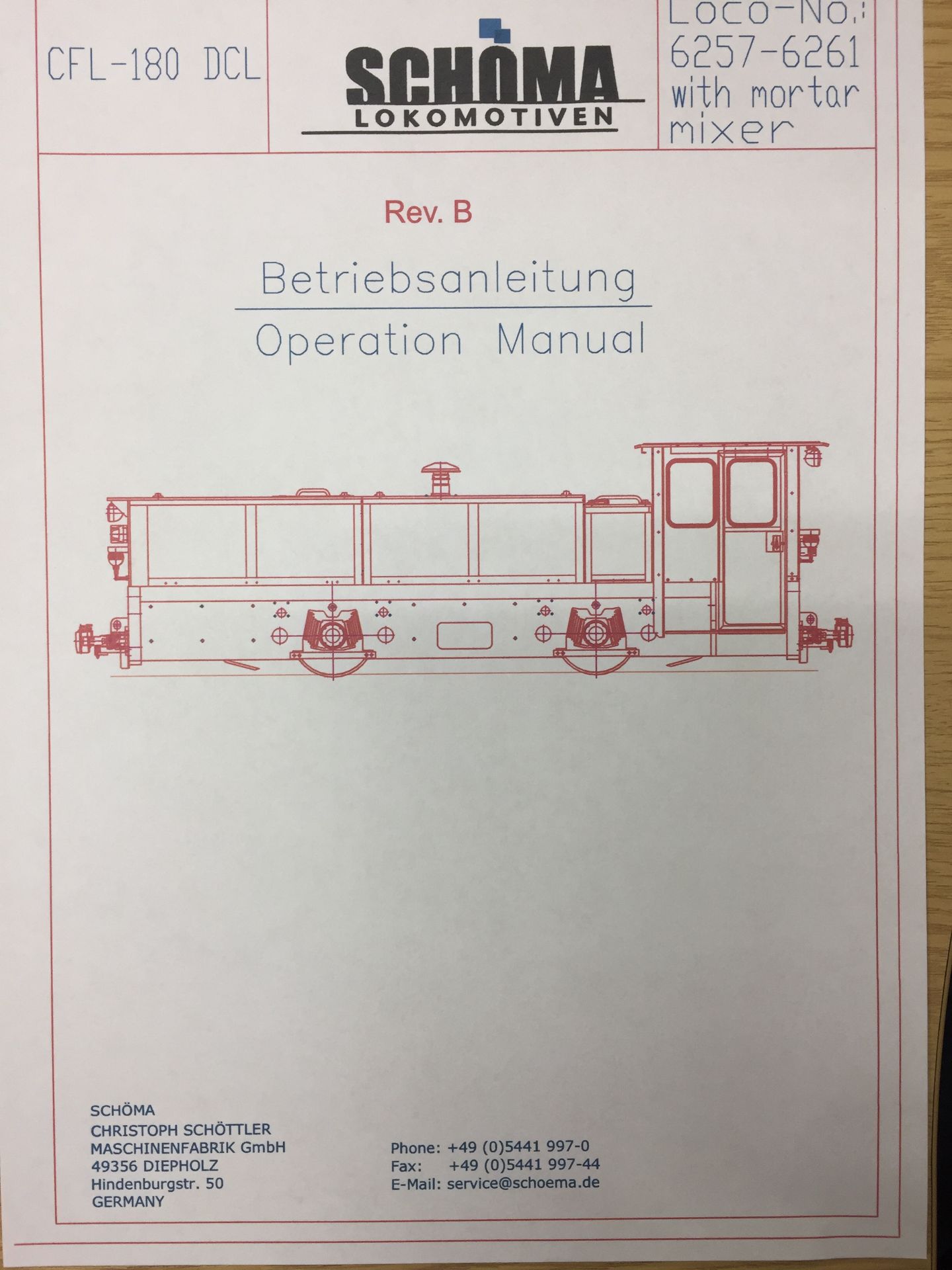 1 x SCHÖMA CFL-180 DCL (180 kW - 25t - 900mm) hydraulic tunnel locomotive - Image 3 of 4