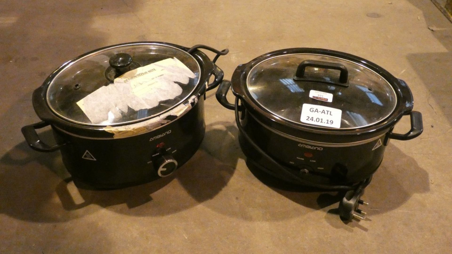 Lot to Contain 2 Unboxed Ambiano Slow Cookers RRP £35 Each