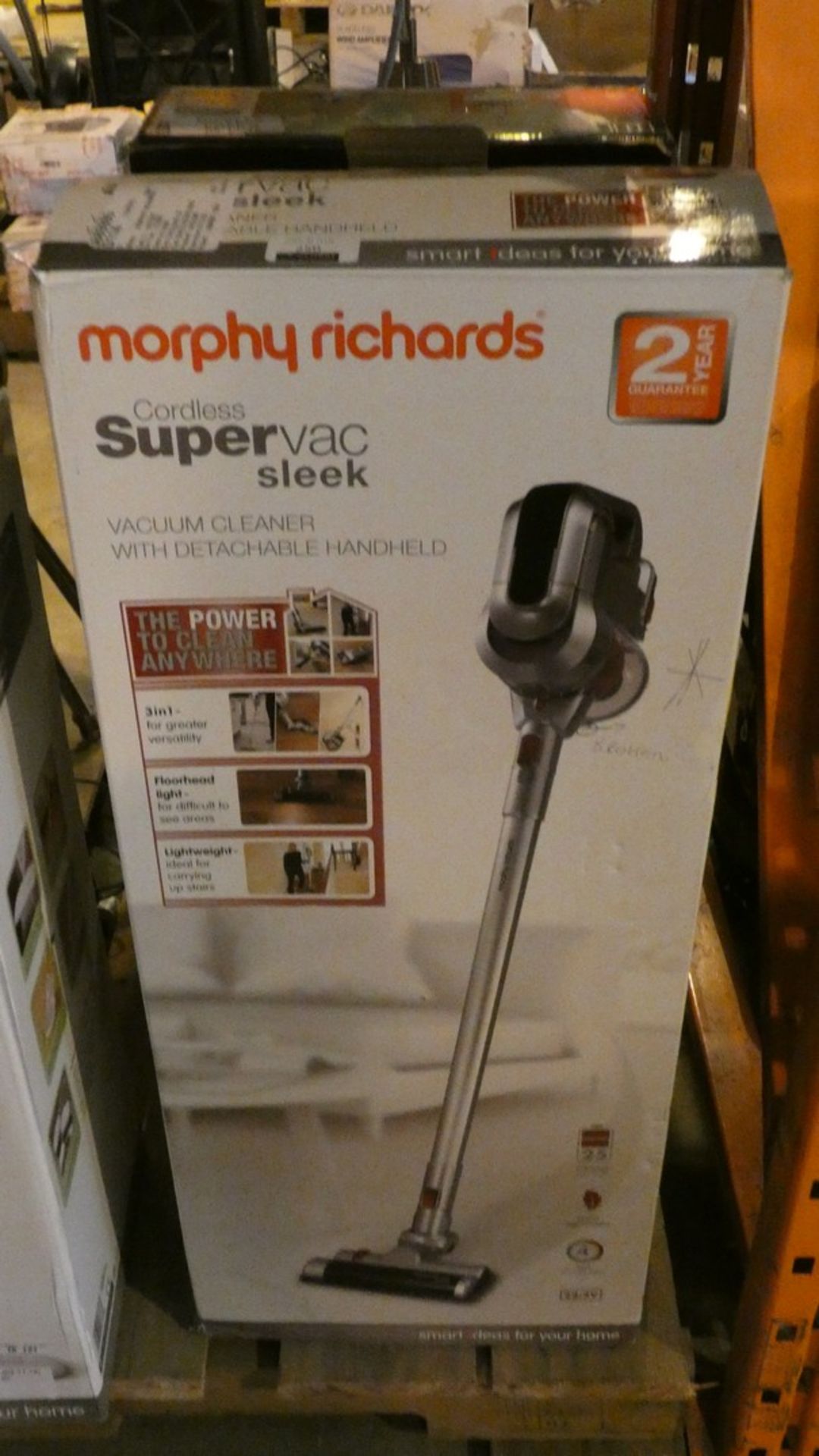 Boxed Morphy Richards SuperVac Sleek Cordless Handheld Vacuum Cleaner RRP £130