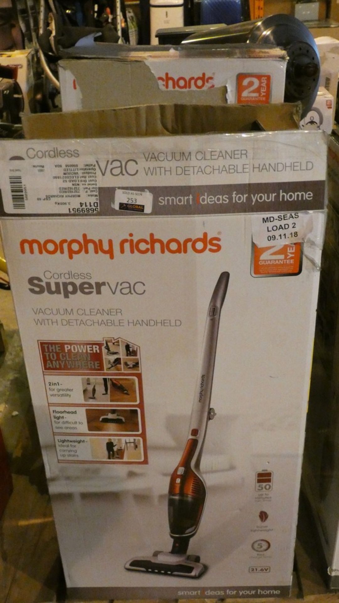 Boxed Morphy Richards Supervac Cordless Upright Vacuum Cleaner RRP £70