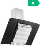 Boxed UBCURBK 90cm Angled Cooker Hood in Black RRP £230 (Customer Return)