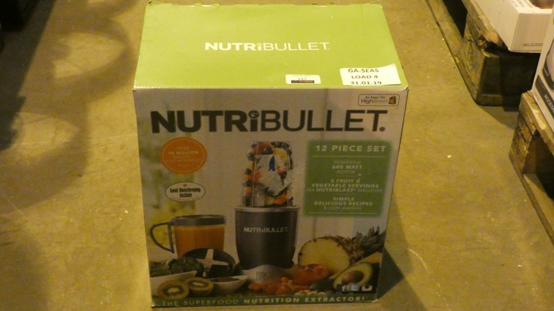 Boxed Nutri Bullet 600W Nutritional Juice Extractor RRP £70 (Customer Return)