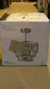 Boxed Spar Bathroom Lighting Bell Crystal Semi-Flush Ceiling Light Fitting RRP £170 (Customer