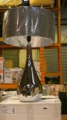 Boxed Claire Mirrored Effect Glass Base Large Table Lamp RRP £70 (Customer Return)