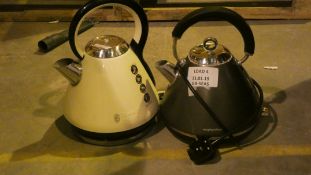 Lot to Contain 2 Assorted Russell Hobbs and Morphy Richards 1.5L Dome Kettles In Graphite Grey and