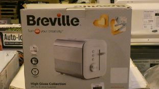 Boxed Breville 2 Slice Toaster in White RRP £45 (Customer Returns)