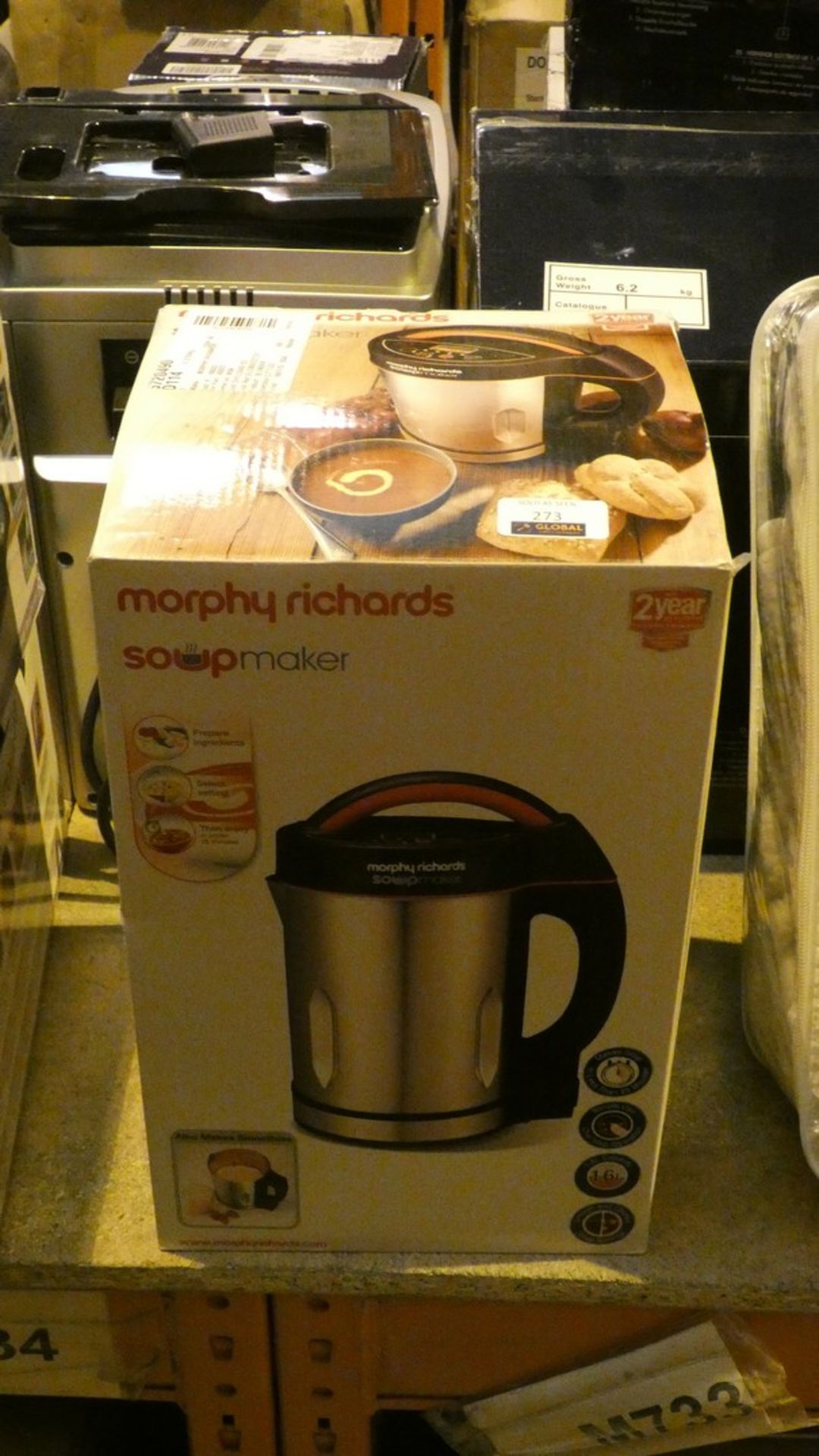 Boxed Morphy Richards 1.6L Capacity Soup Maker RRP £50 (Customer Return)