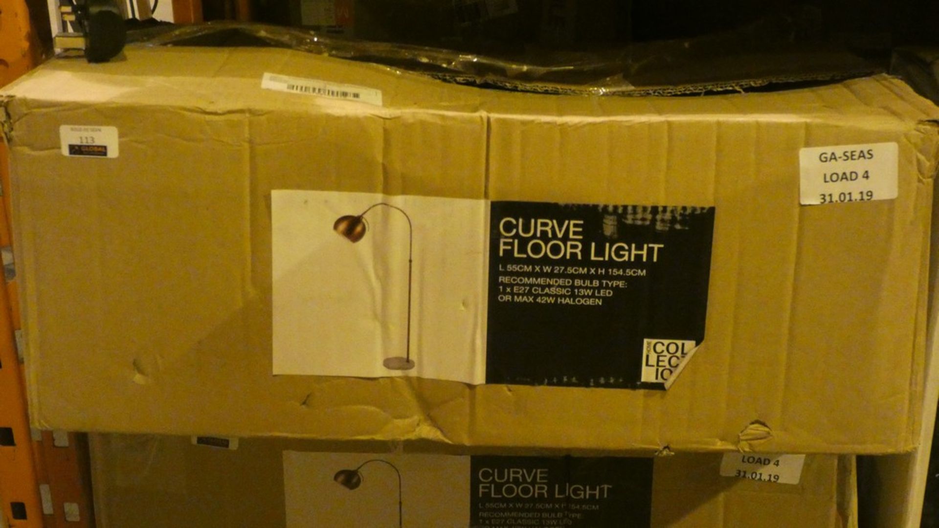 Boxed Home Collection Curved Designer Floor Light RRP £100 (Customer Return)