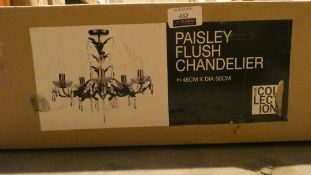 Boxed Home Collection Paisley Flush Chandelier RRP £60 (Customer Return)