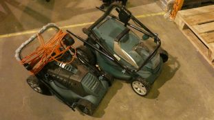 Lot to Contain 2 Assorted Rotary Electric Lawn Mowers (Customer Return)
