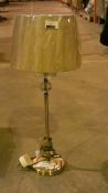 Designer Glass and Antique Brass Table Lamp RRP £100 (Customer Return)