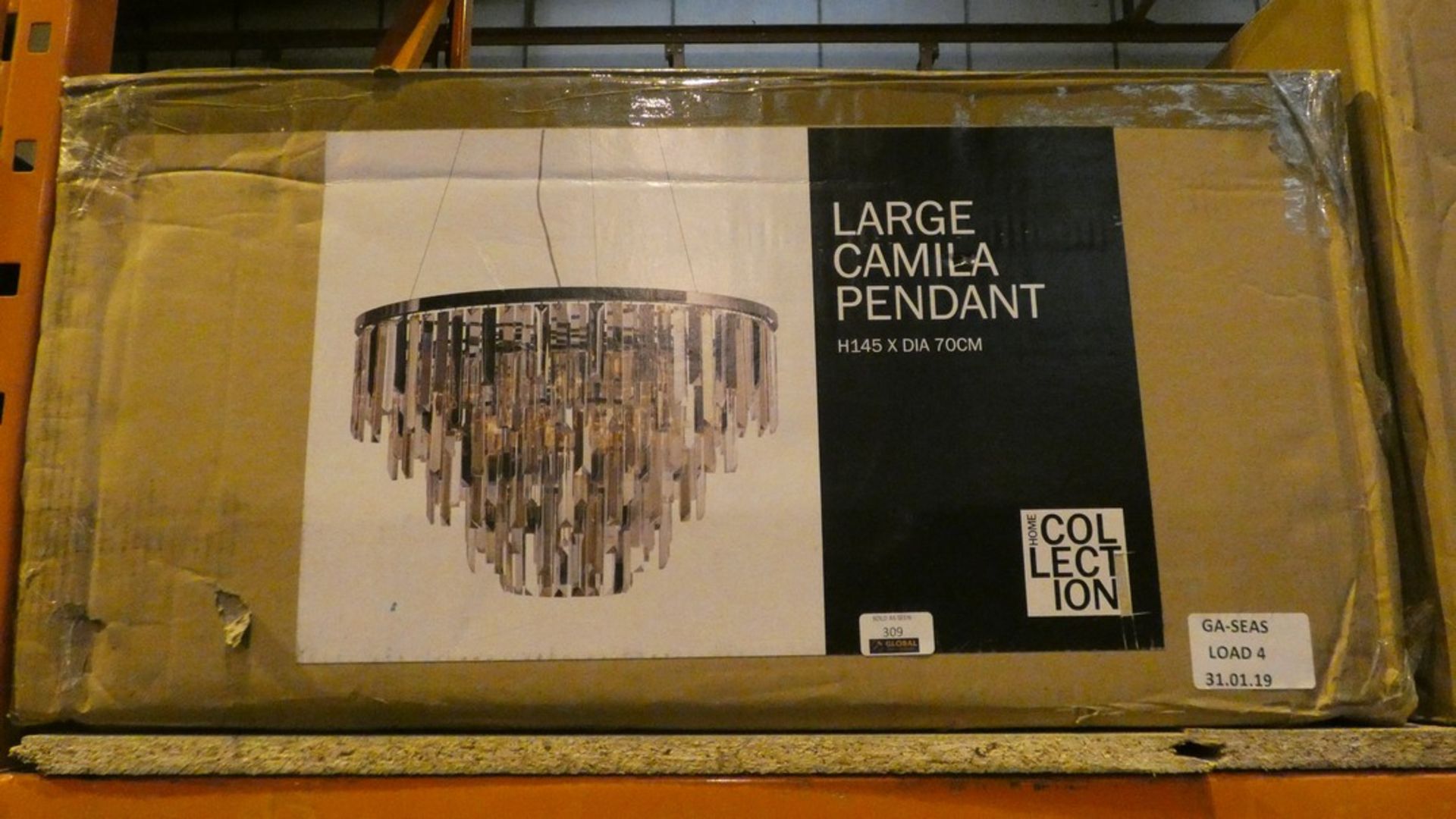 Boxed Home Collection Large Camila Pendant Light Fitting RRP £400 (Customer Return)