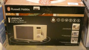Boxed Russell Hobbs Legacy Compact Cream Microwave Oven RRP £80 (Customer Return)