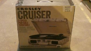 Boxed Crosley Cruiser 3 Speed Portable Turntable RRP £40 (Customer Return)