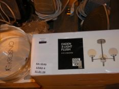 Boxed Home Collection Kaden 3 Light Flush Ceiling Light Fitting RRP £55 (Customer Return)