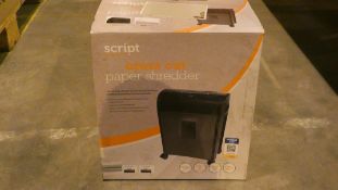 Boxed Script Cross Cut Paper Shredder RRP £35 (Customer Return)