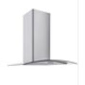 Boxed 60cm CG60SSPF Curved Glass Stainless Steel Cooker Hood RRP £100 (Customer Return)