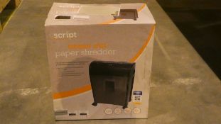 Boxed Script Cross Cut Paper Shredder RRP £35 (Customer Return)