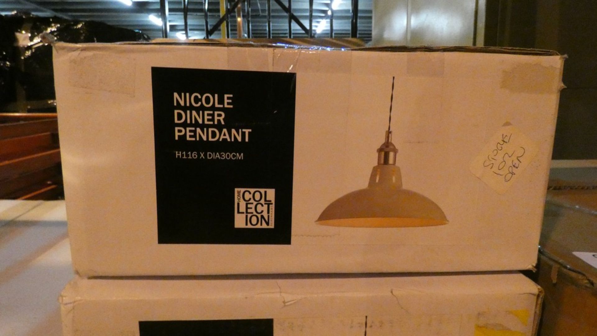 Lot of 2 Boxed Home Collection Nicole Dinner Pendant Lights Combined RRP £110 (Customer Return)