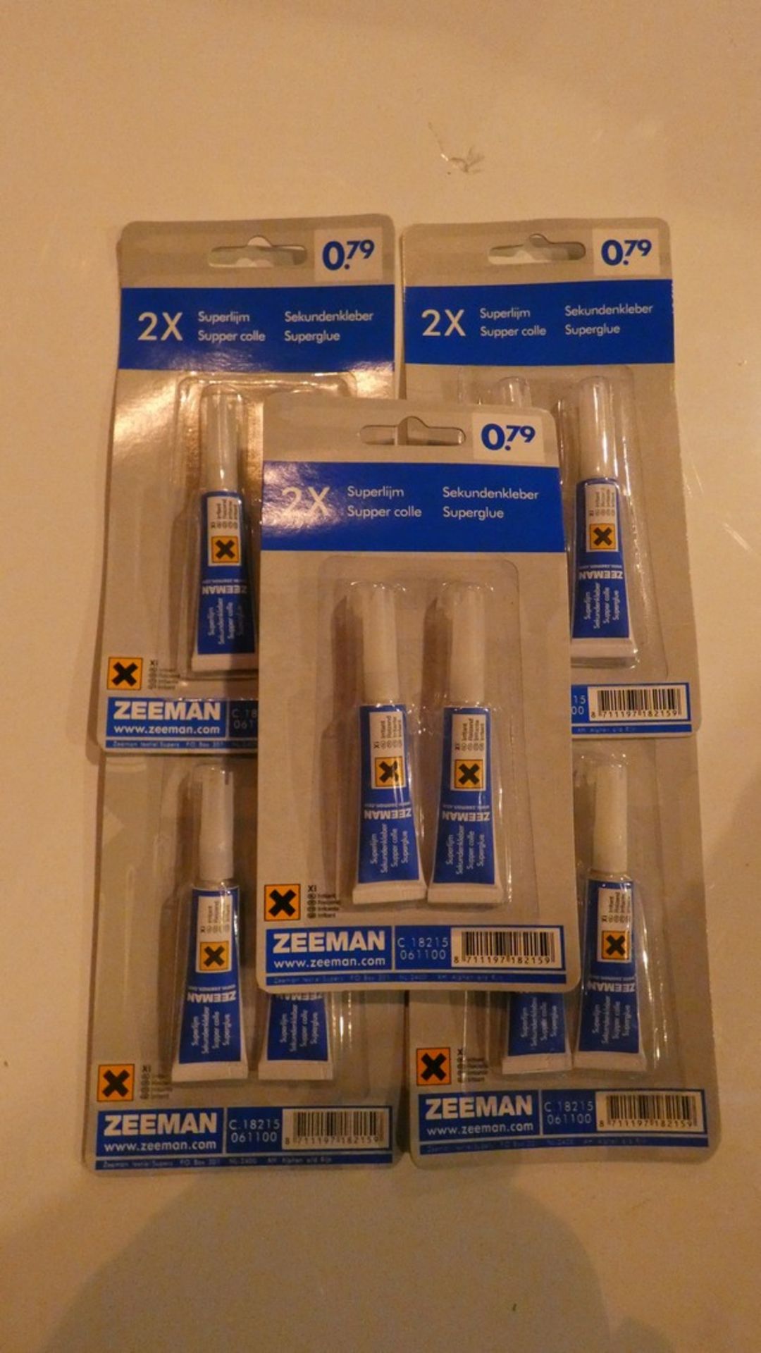 Lot to Contain 20 Brand New Zeeman Twin Pack SuperGlue Sets