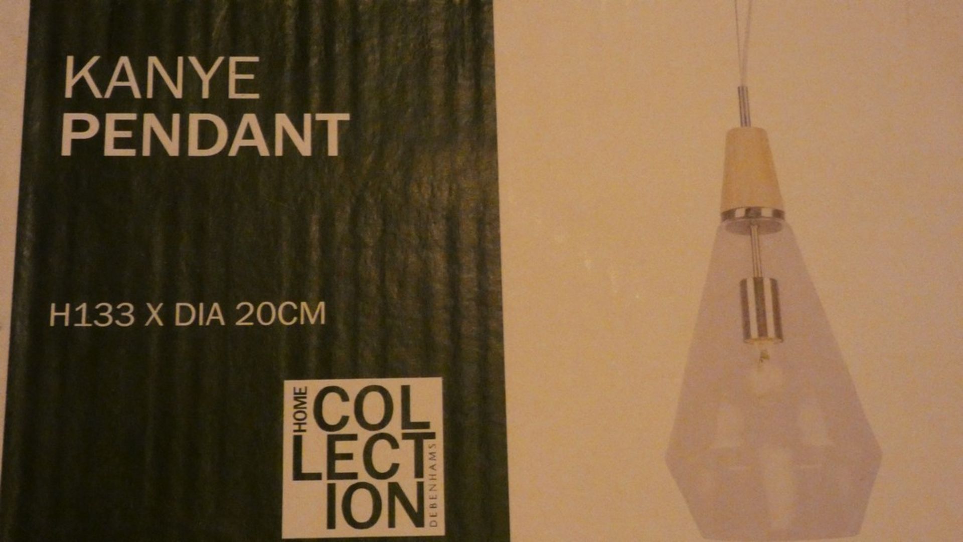 Boxed Home Collection Kanye Pendant Ceiling Light Fitting RRP £110 (Customer Return)