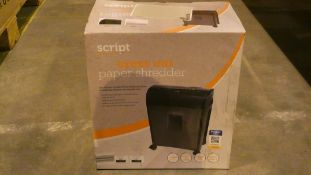 Boxed Script Cross Cut Paper Shredder RRP £35 (Customer Return)