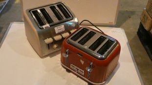 Lot to Contain 2 Assorted 2 Slice Toasters By Breville And Tefal Combined RRP £100 (Customer