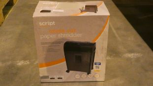 Boxed Script Cross Cut Paper Shredder RRP £35 (Customer Return)