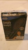 Lot to Contain 2 Boxed Simply Straight Gold Heated Ceramic Brush (Customer Return)