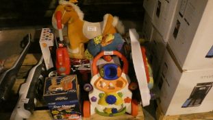 Lot to Contain A Large Amount of Children's Toy Items To Include, Voice Changers, Motion Lights,