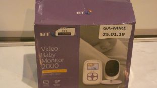 Boxed BT Video Baby Monitor 2000 With 2 Inch Screen And Night Vision RRP £60 (Customer Return)