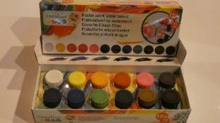 Lot to Contain 10 Boxed Brand New Creative Kids 12 Colour Poster Paint Sets